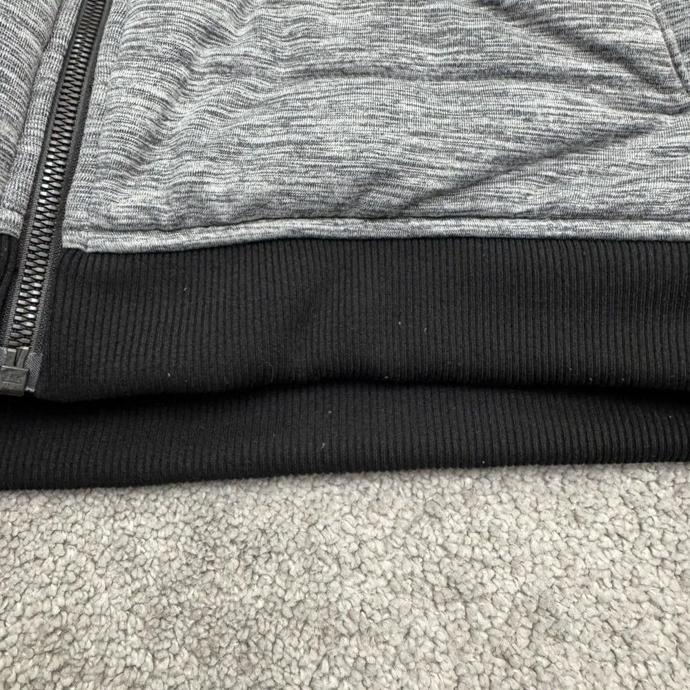 The North Face Quilted Midlayer Bomber Jacket Mens Large Gray Black Colorblock